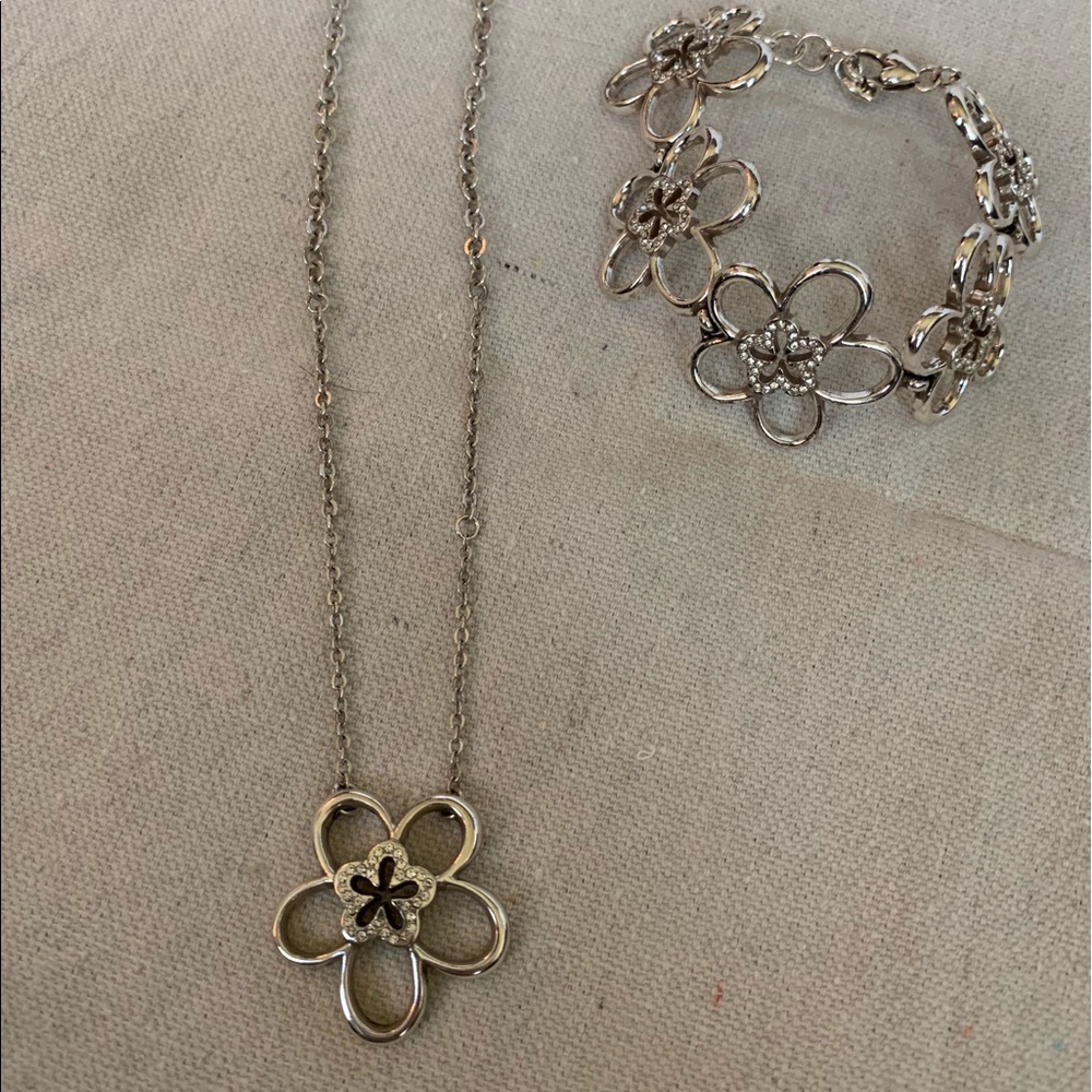 Brighton Flower Necklace and Bracelet Set